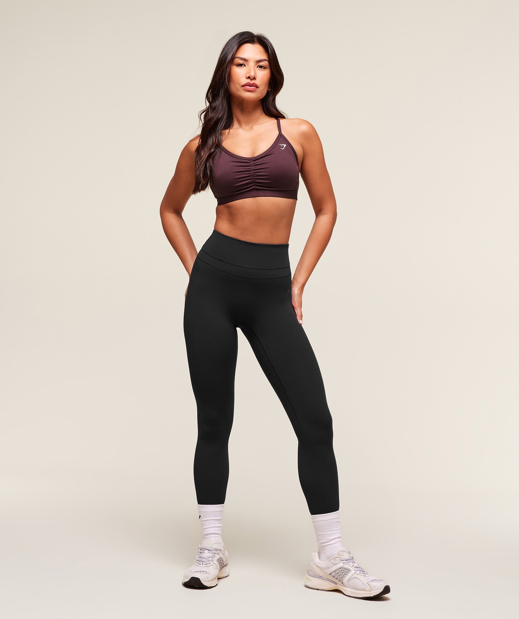 Ruched Sports Bra Cherry Purple