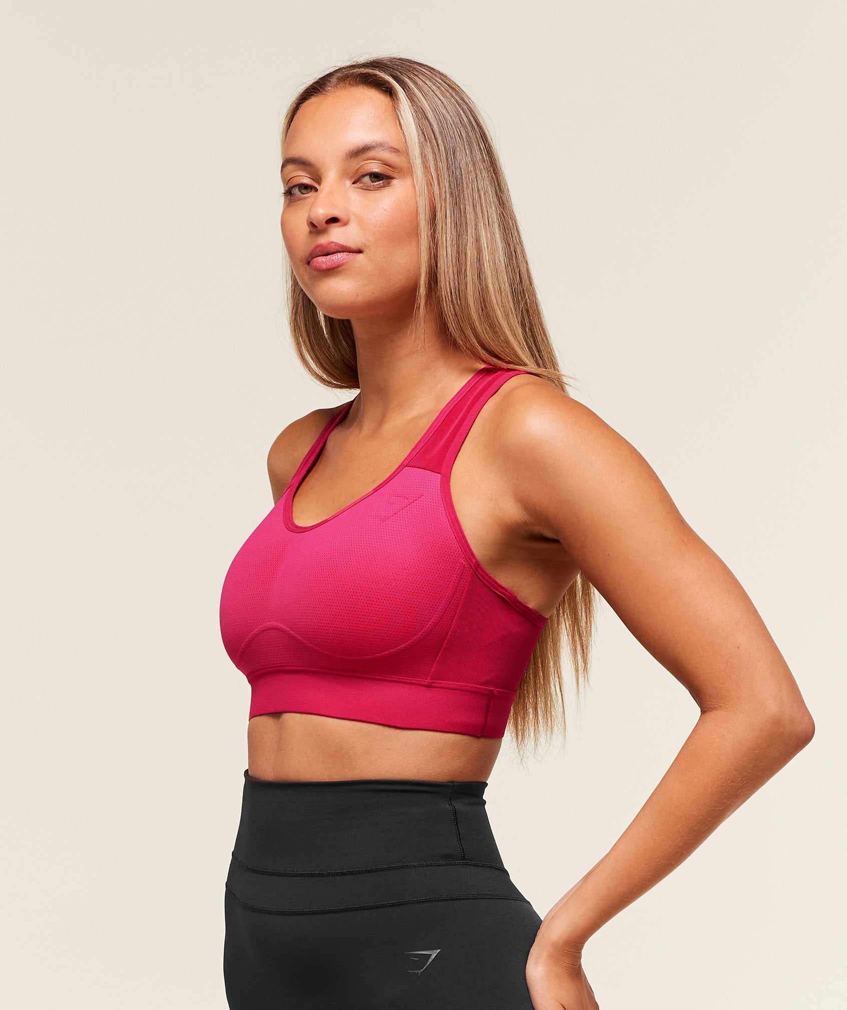 Lightweight High Support Sports Bra Build Pink