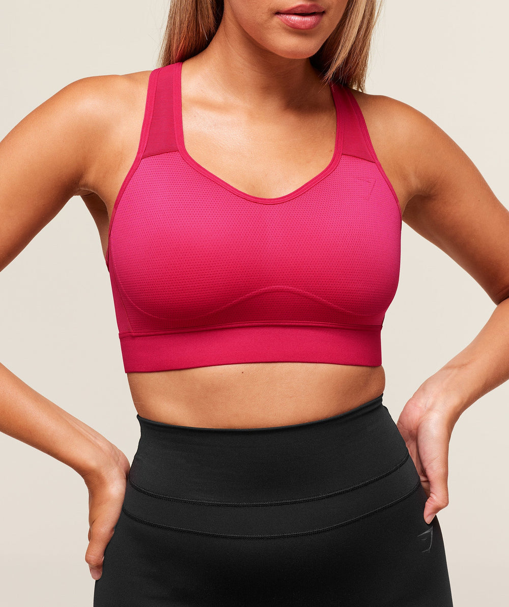Lightweight High Support Sports Bra Build Pink