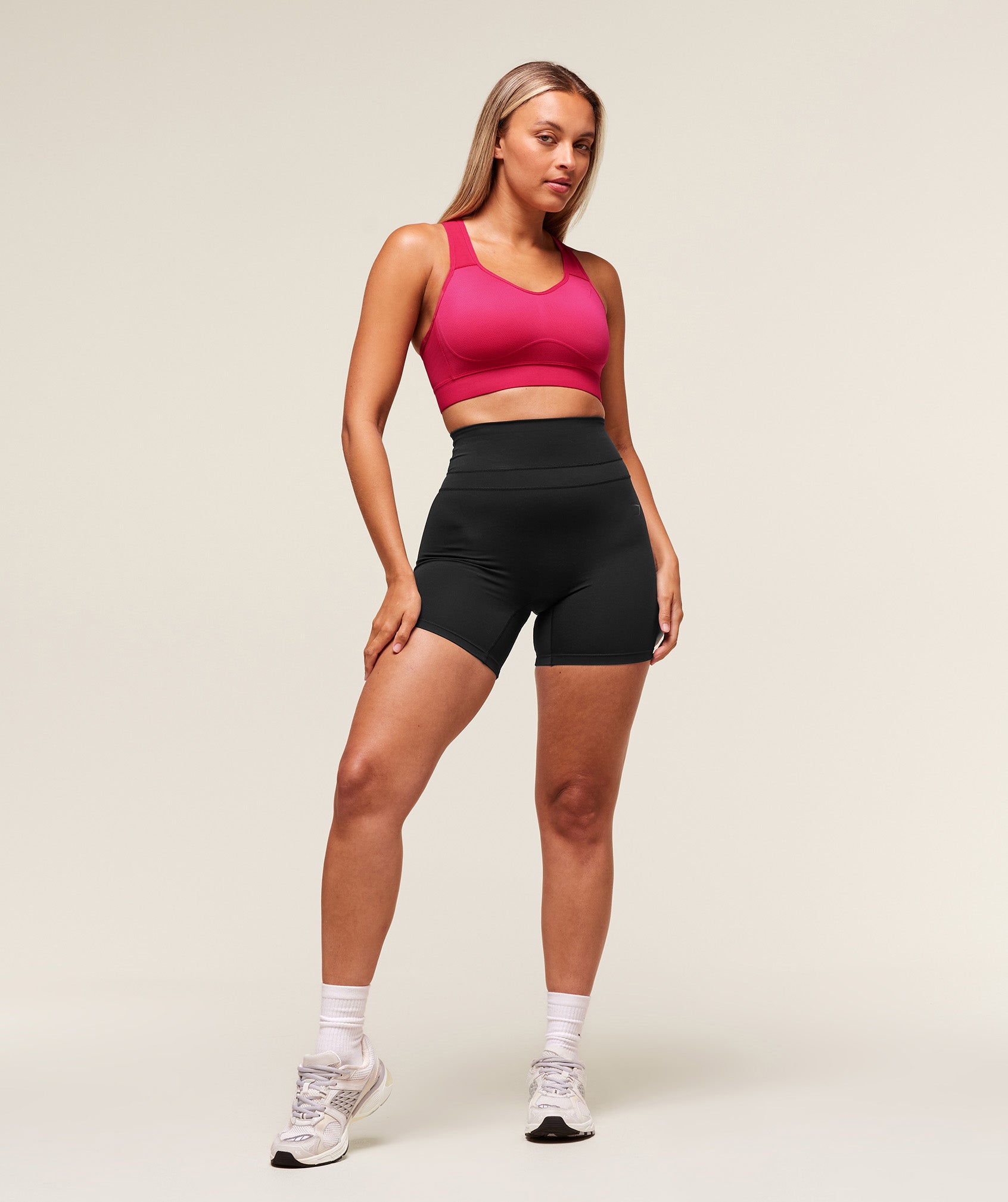 Lightweight High Support Sports Bra Build Pink