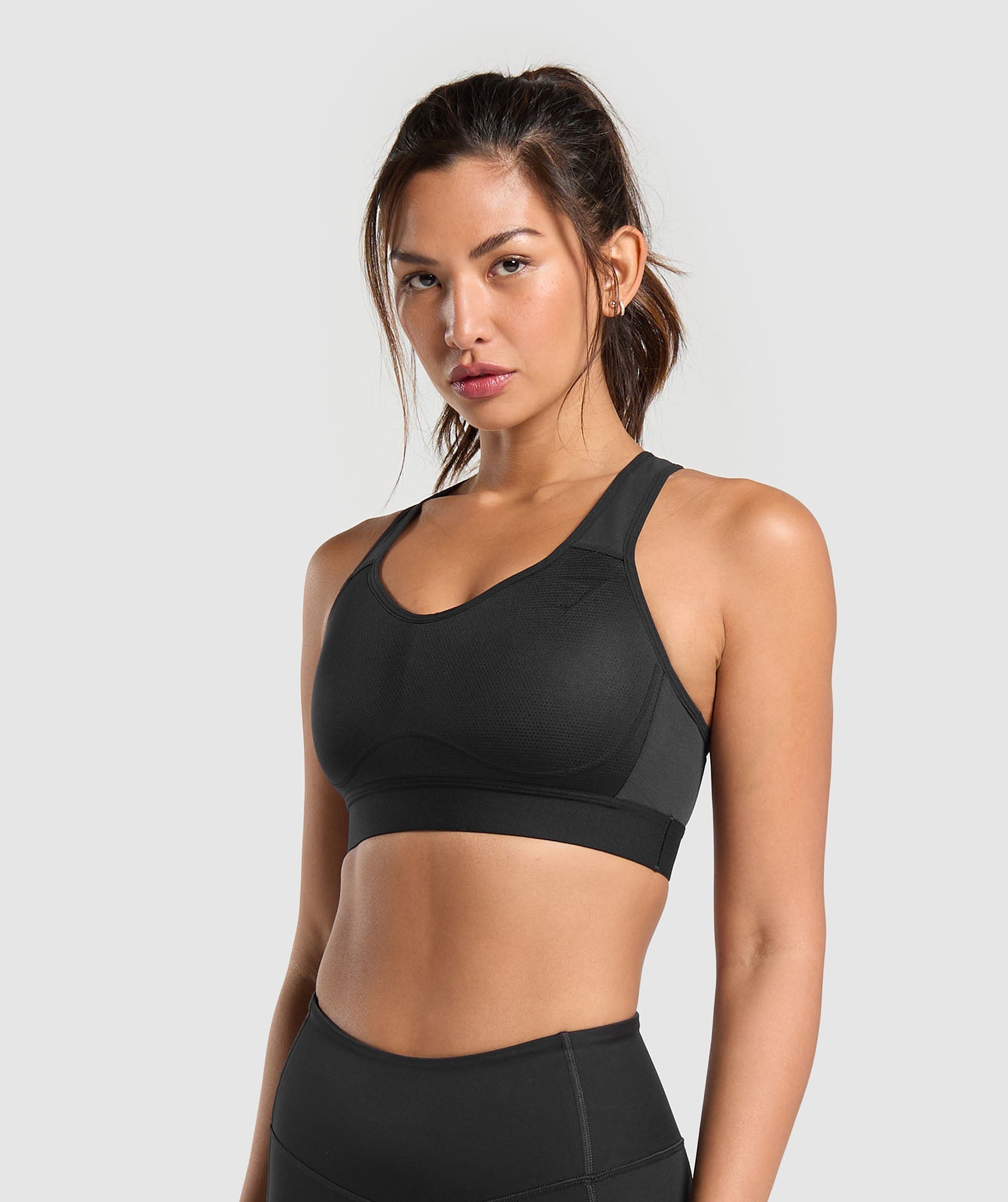 Lightweight High Support Sports Bra Black