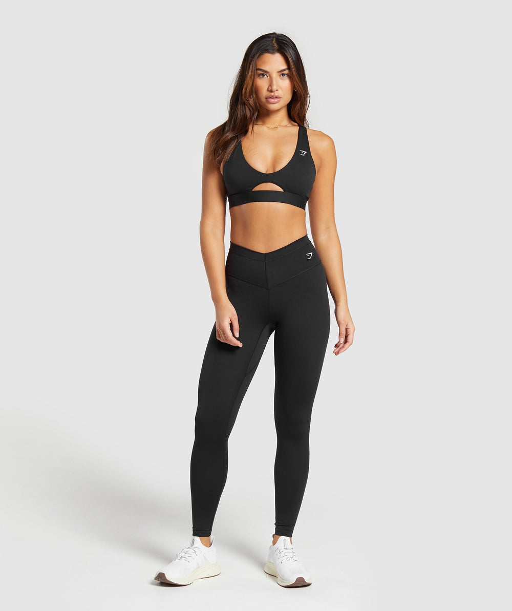 Peek A Boo Sports Bra Black