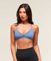 Minimal Sports Bra Worn Blue