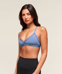 Minimal Sports Bra Worn Blue