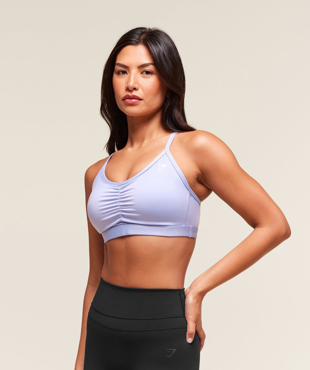 Ruched Sports Bra Peri Blue
