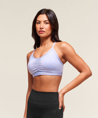 Ruched Sports Bra Peri Blue