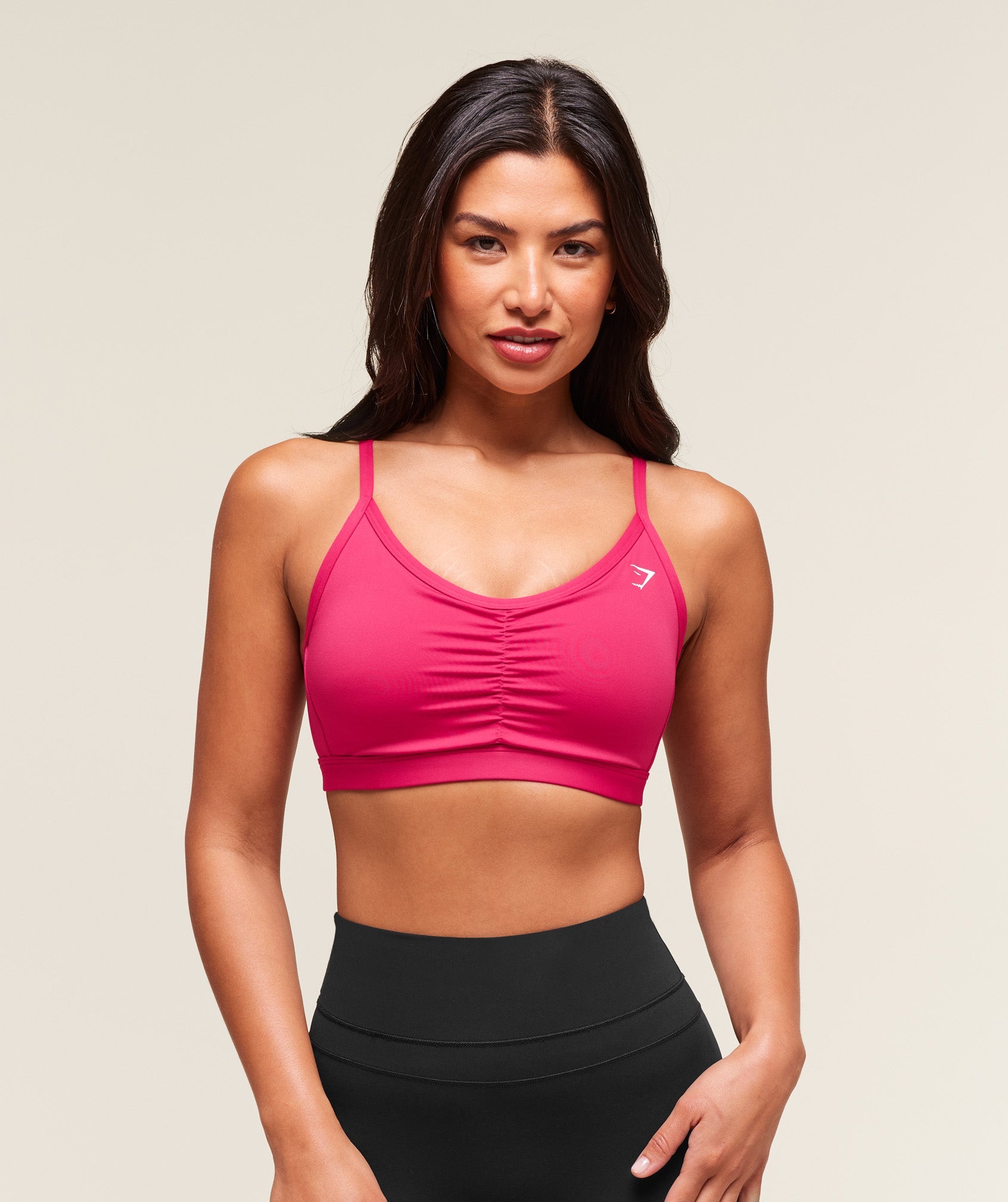 Ruched Sports Bra Build Pink