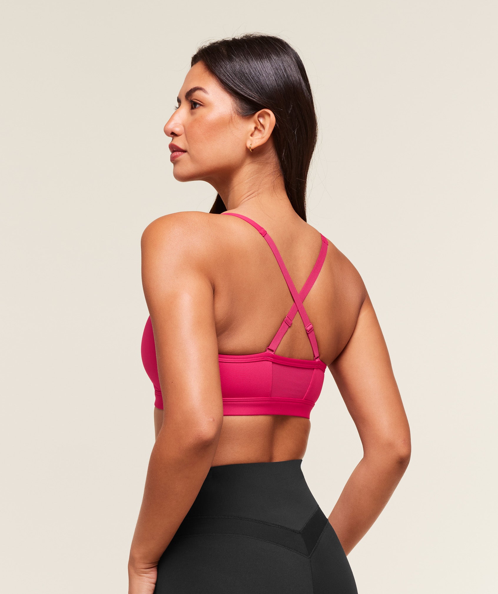 Ruched Sports Bra Build Pink