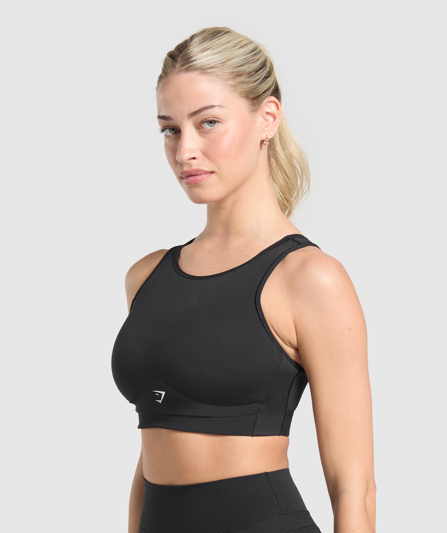 Mesh Back Sports Bra Black