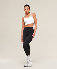 Crossover Strap High Support Sports Bra White
