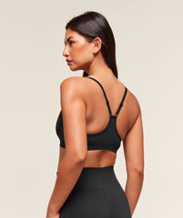 Everyday Seamless Racerback Sports Bra Black