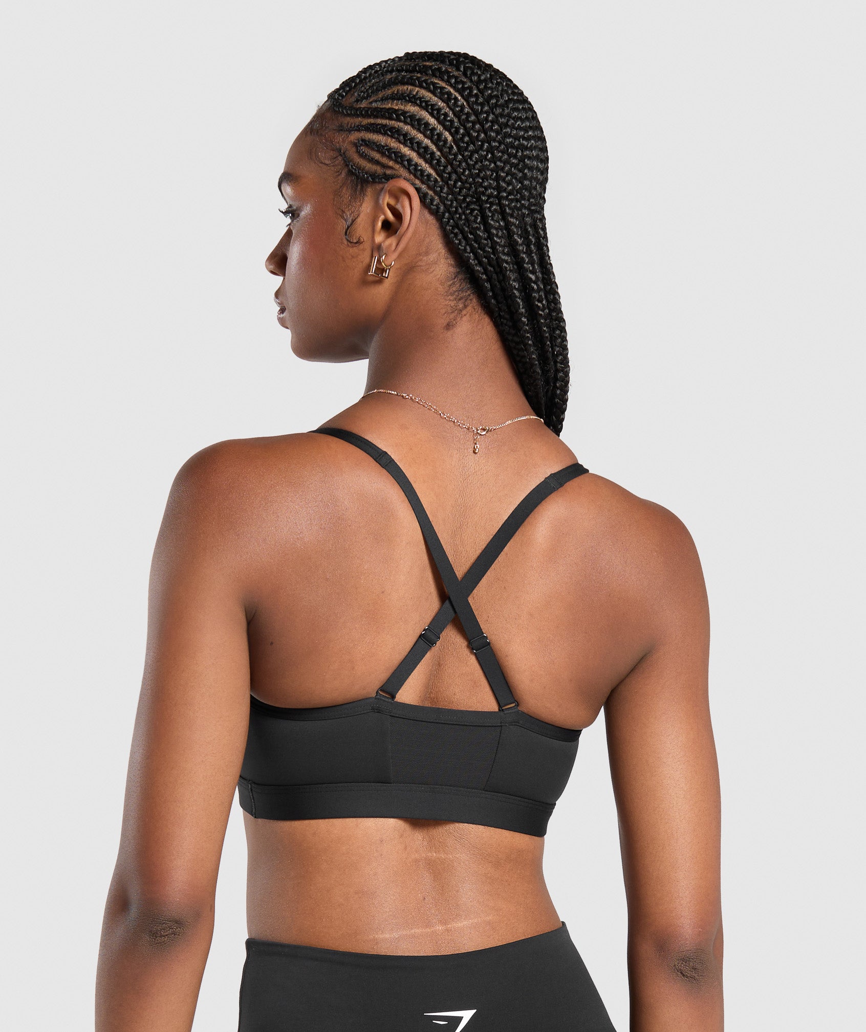 Ruched Sports Bra Black
