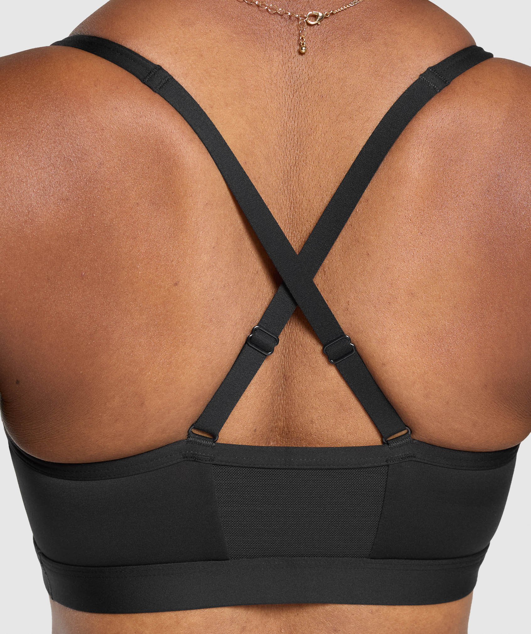 Ruched Sports Bra Black