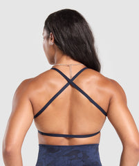 Adapt Camo Cross Back Sports Bra Midnight Blue/Ash Blue