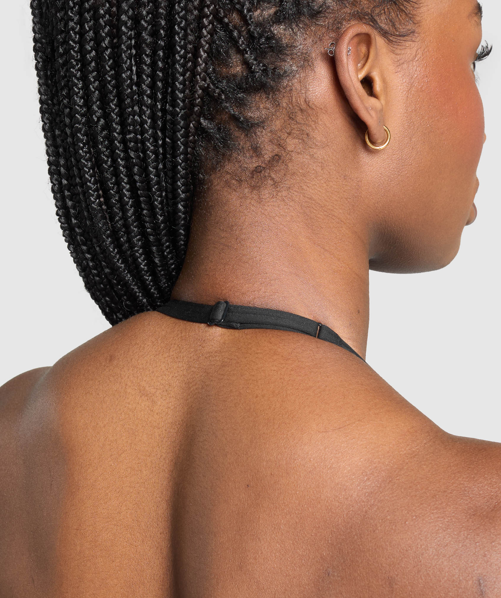 Minimal Halterneck Sports Bra Black