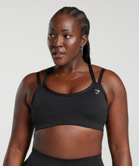 Strap Feature Sports Bra Black