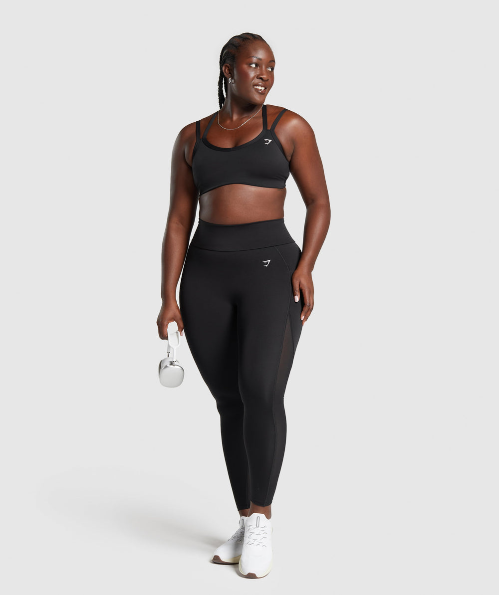 Strap Feature Sports Bra Black