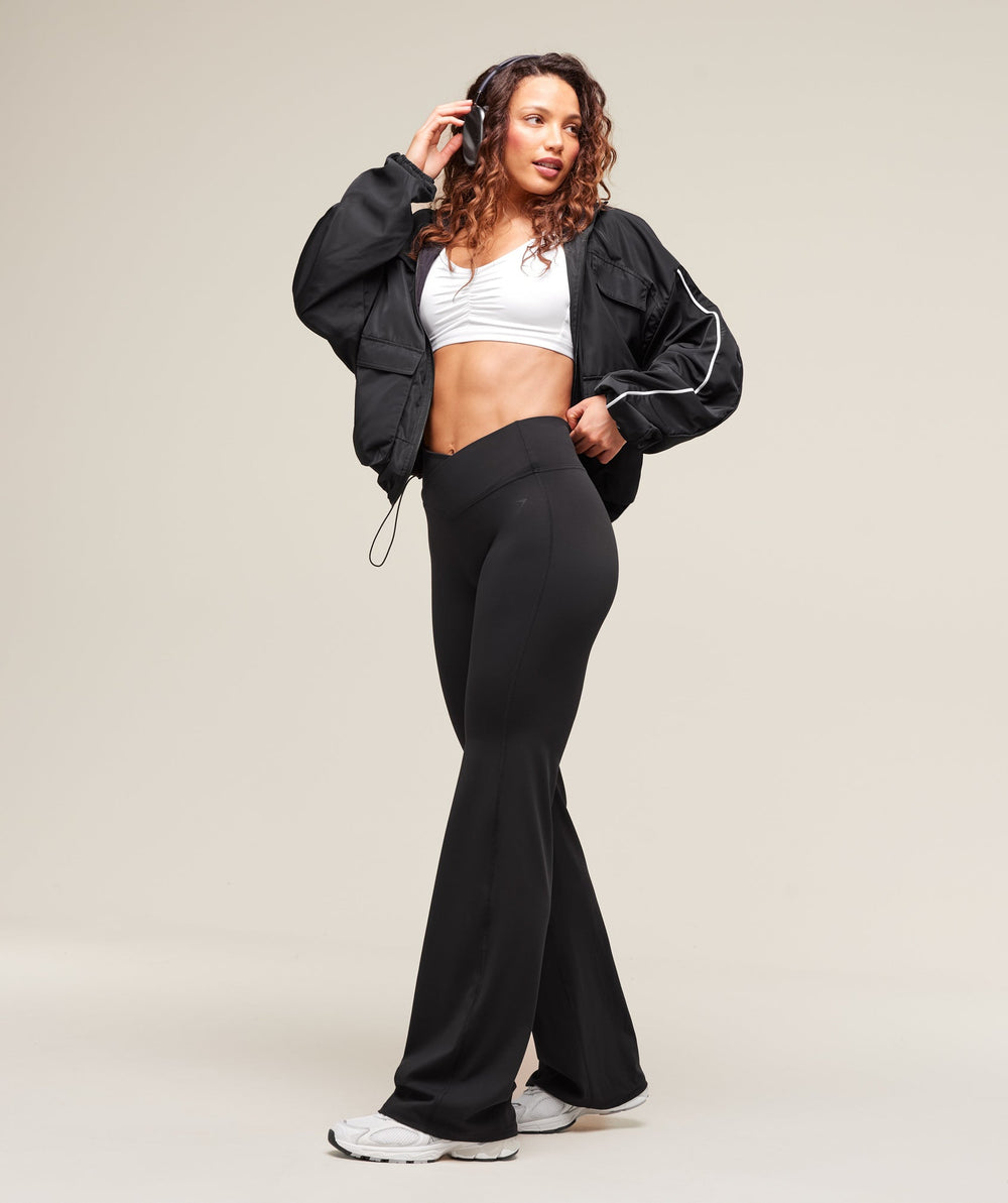 Ruched Sports Bra White