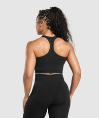 Lift Seamless Midi Tank With Shelf Black/Black Marl
