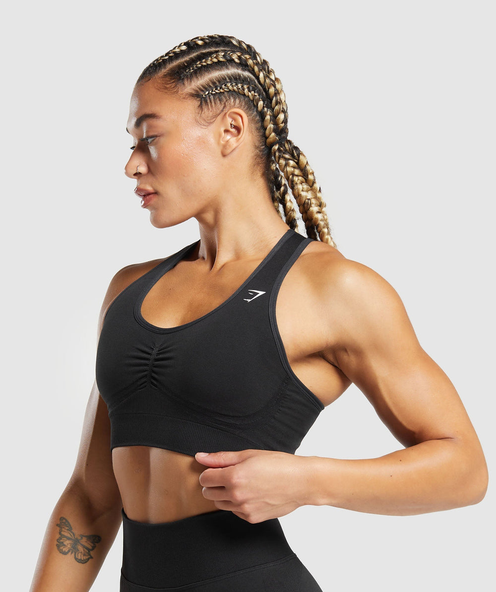 Lift Seamless Sports Bra Black/Black Marl