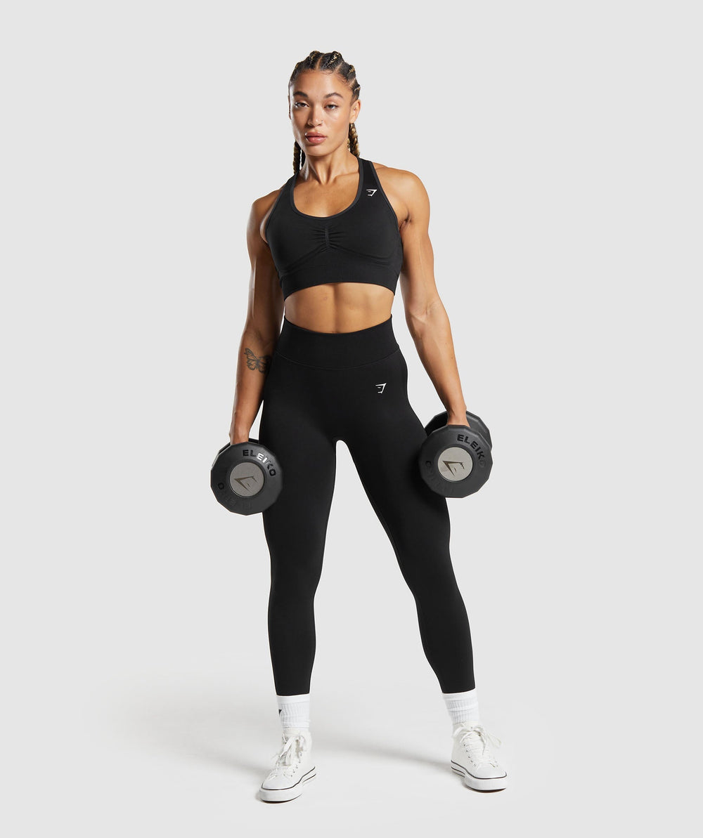 Lift Seamless Sports Bra Black/Black Marl
