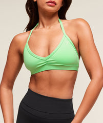 Light Support Minimal Halterneck Bra Active Green