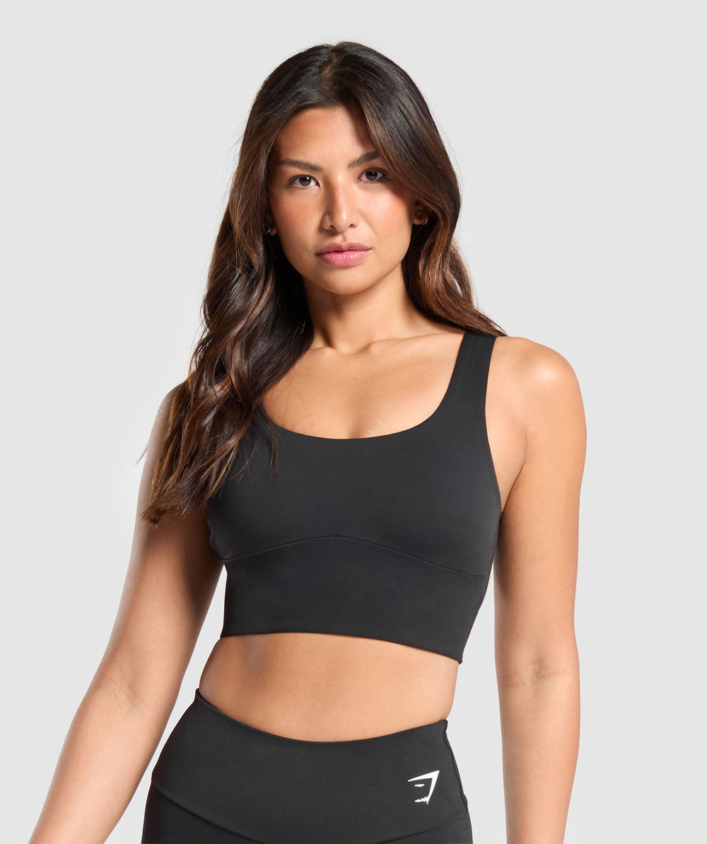 Longline Sports Bra Black