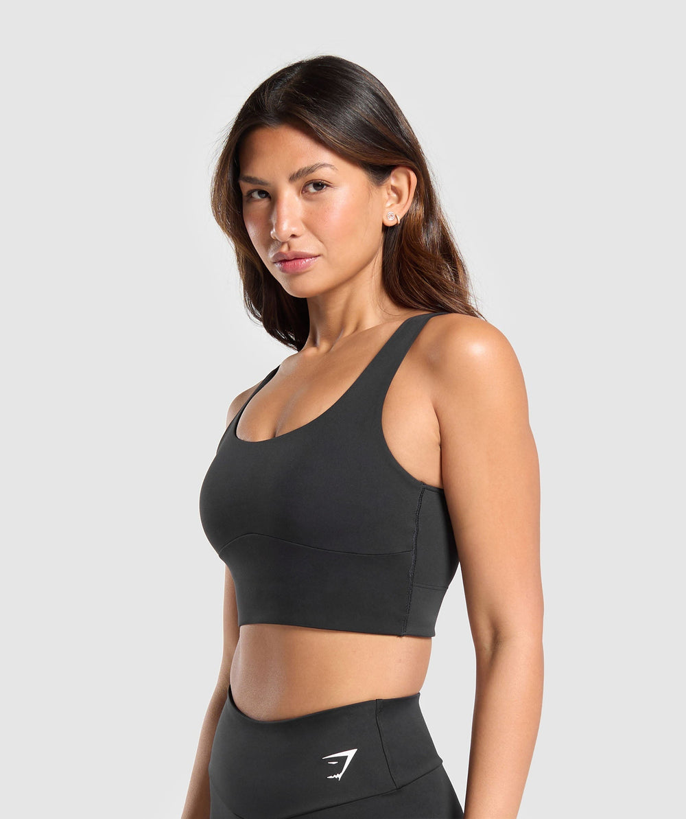 Longline Sports Bra Black