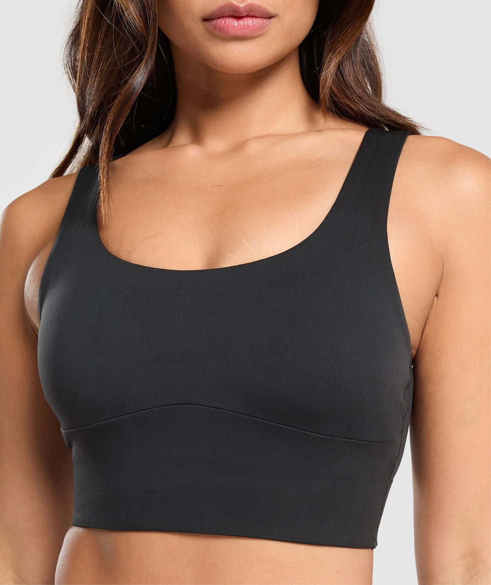 Longline Sports Bra Black
