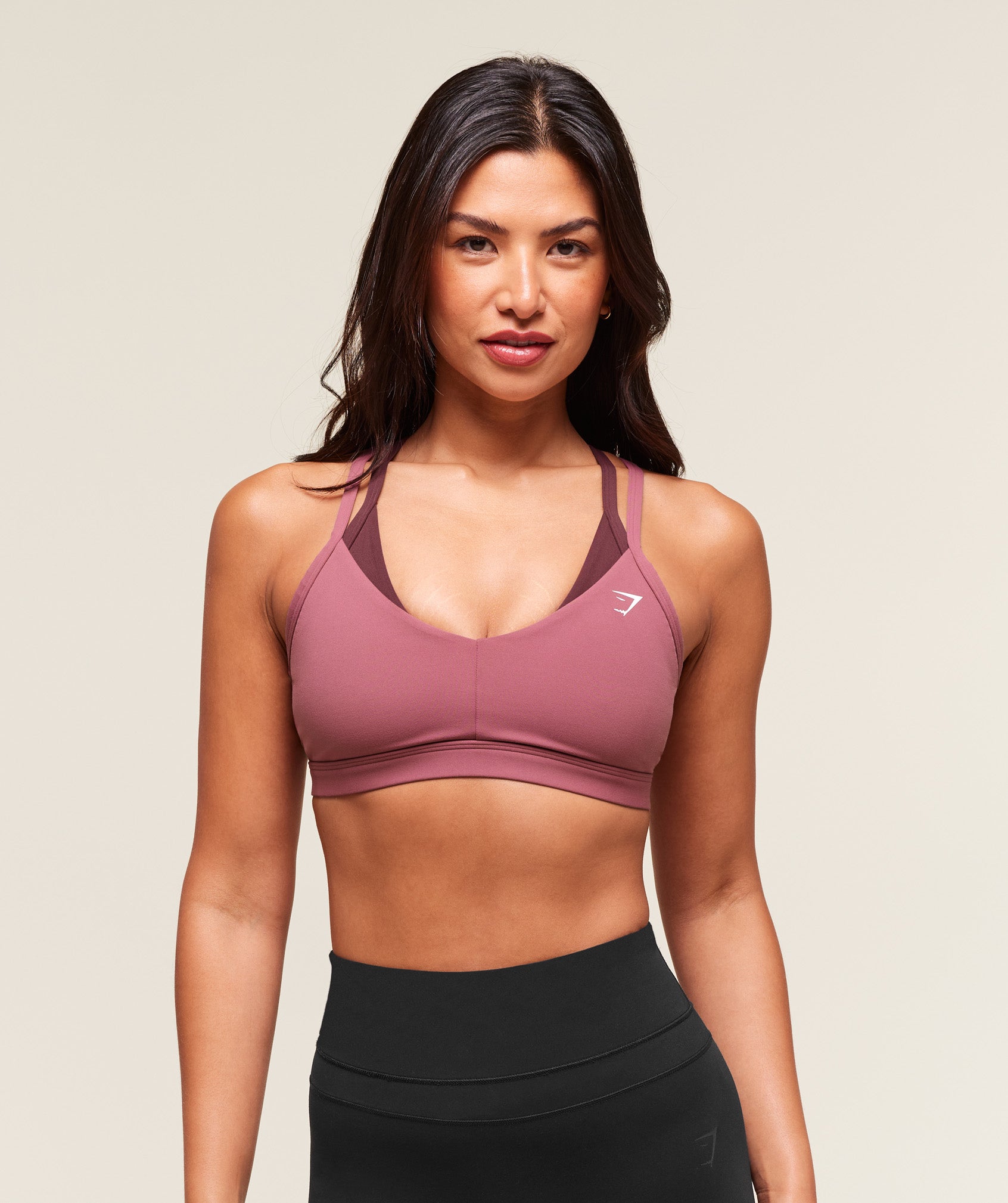 Double Up Sports Bra Reset Pink/Rich Maroon