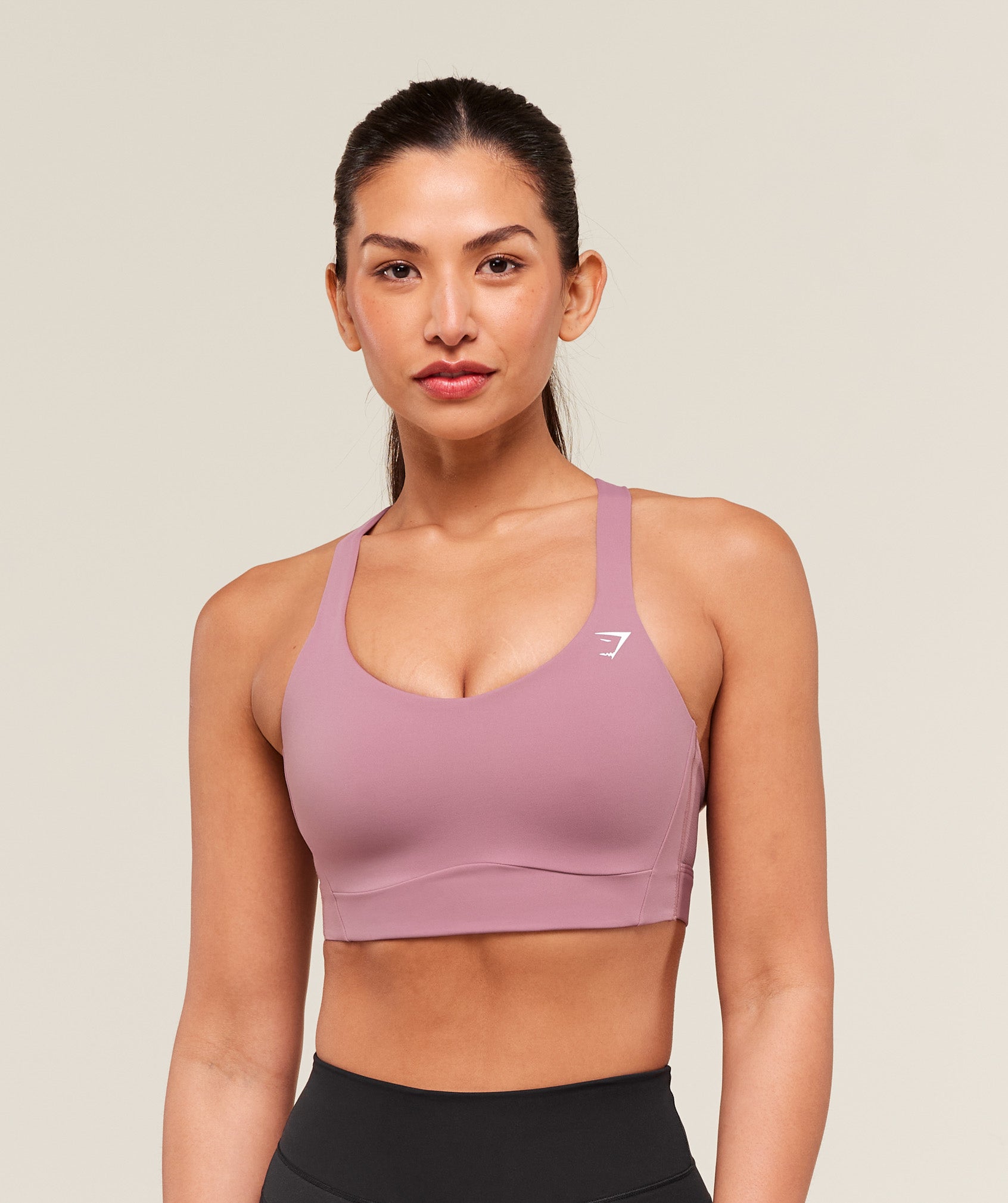 Crossover Strap High Support Sports Bra Calm Pink
