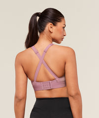 Crossover Strap High Support Sports Bra Calm Pink