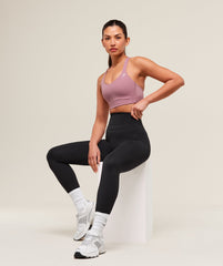 Crossover Strap High Support Sports Bra Calm Pink