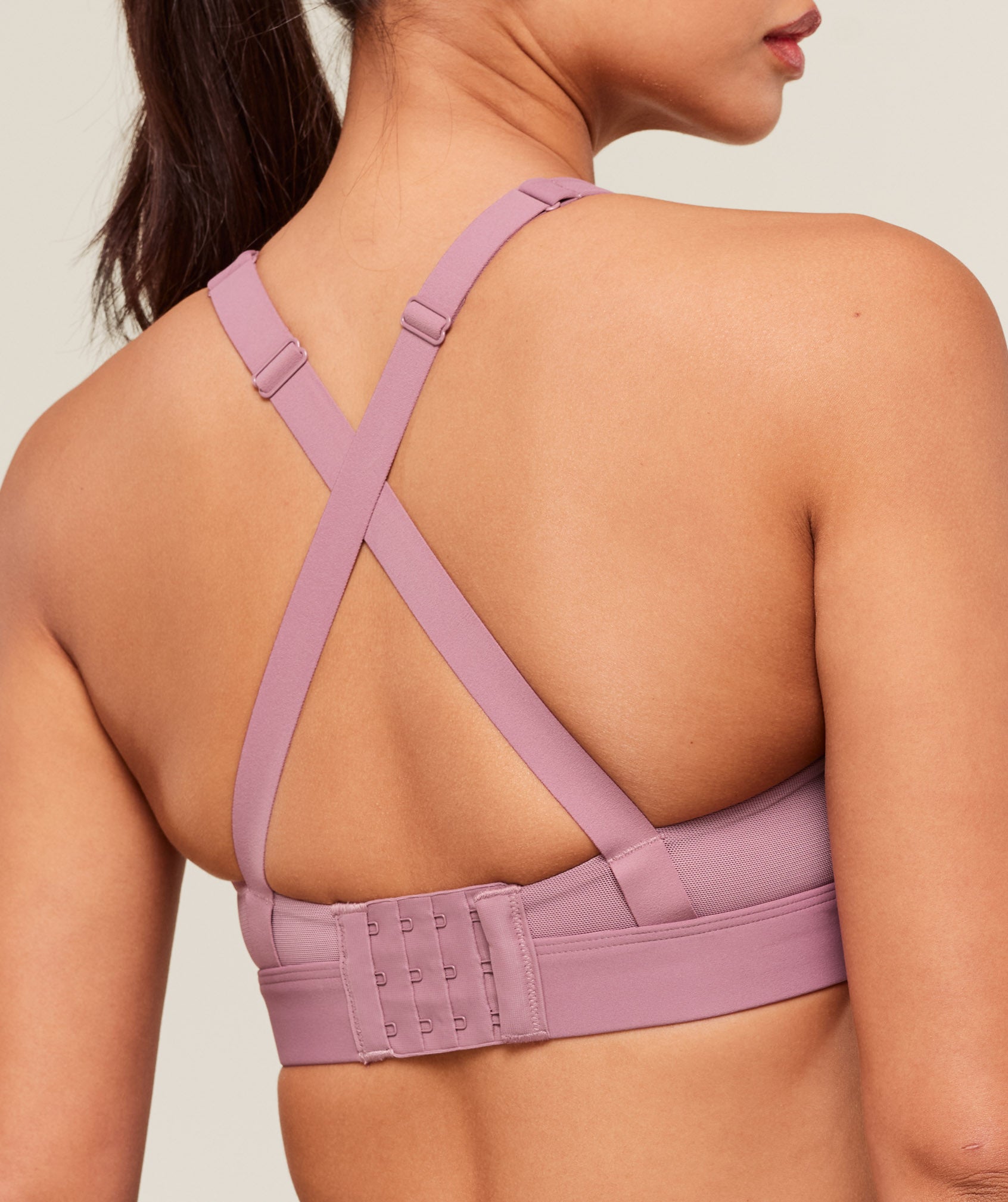 Crossover Strap High Support Sports Bra Calm Pink