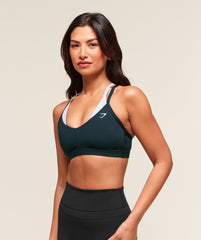 Double Up Sports Bra Deep Petrol Blue/Smoke Blue