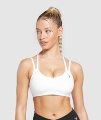 Strap Feature Sports Bra White