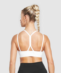 Strap Feature Sports Bra White