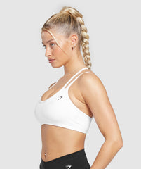 Strap Feature Sports Bra White