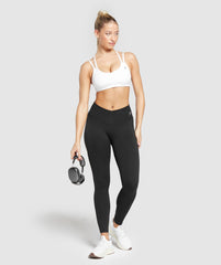Strap Feature Sports Bra White