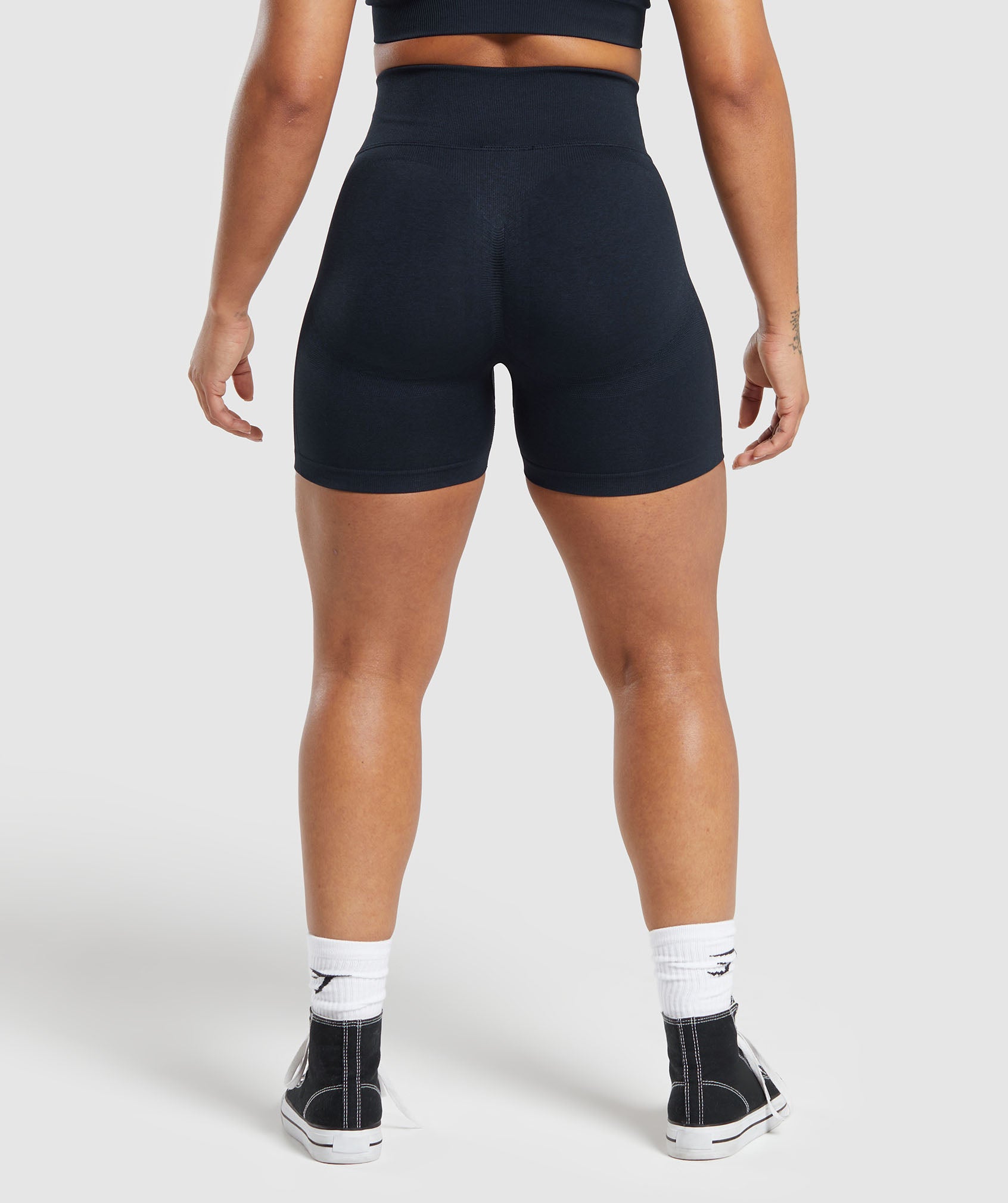 Lift Seamless Shorts Midnight Blue/Black Marl
