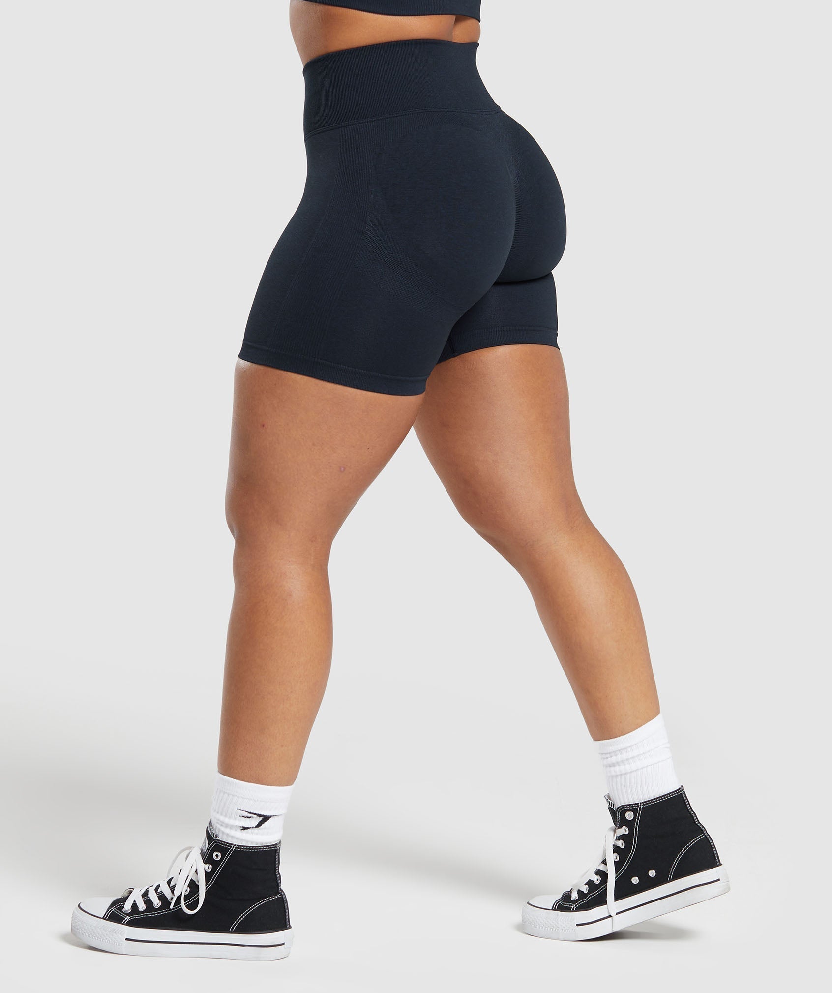 Lift Seamless Shorts Midnight Blue/Black Marl