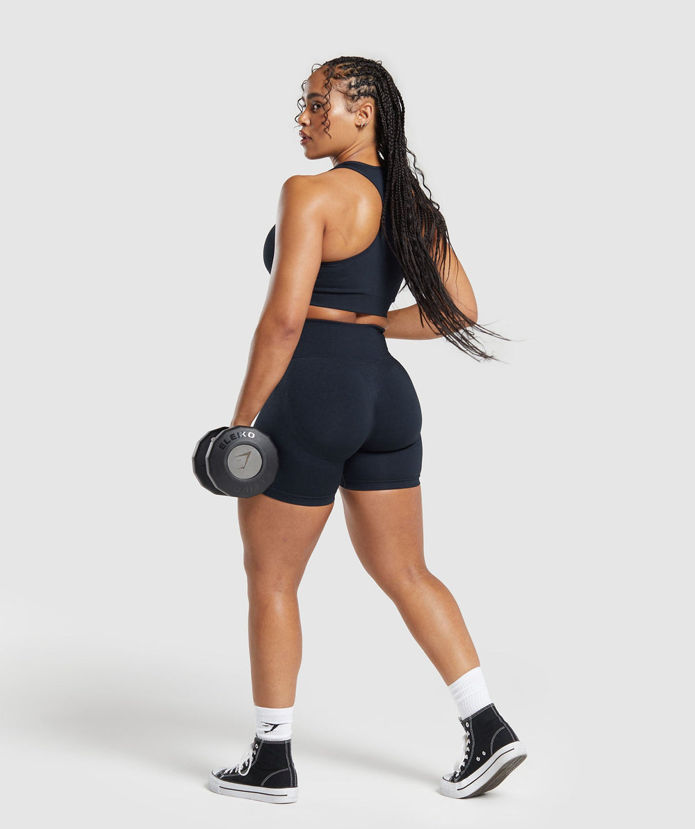 Lift Seamless Shorts Midnight Blue/Black Marl
