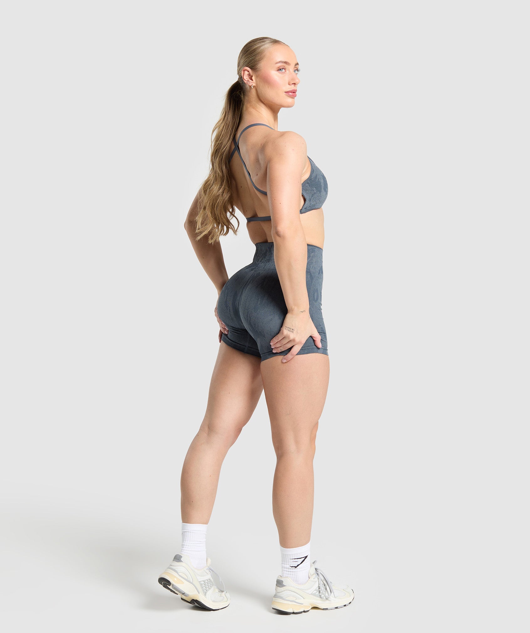 Adapt Camo Seamless Shorts Titanium Blue/Denim Grey