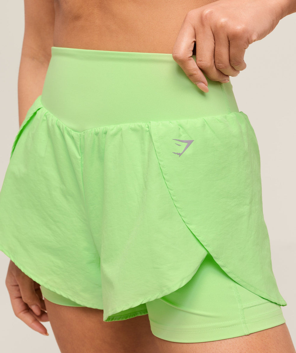 Running 2-in-1 Shorts Energy Gelato Green