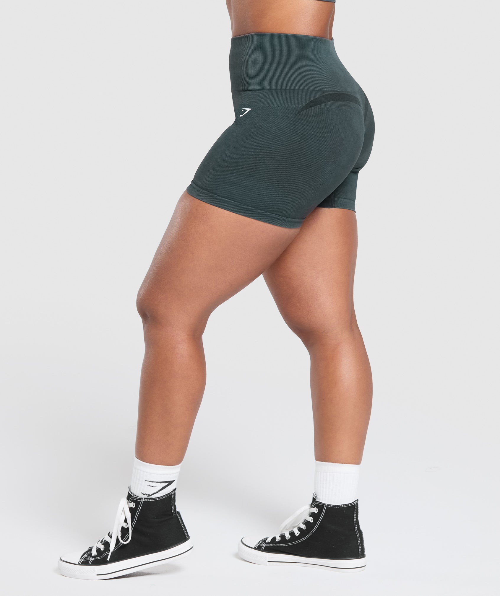 Gains Seamless Washed Shorts Black