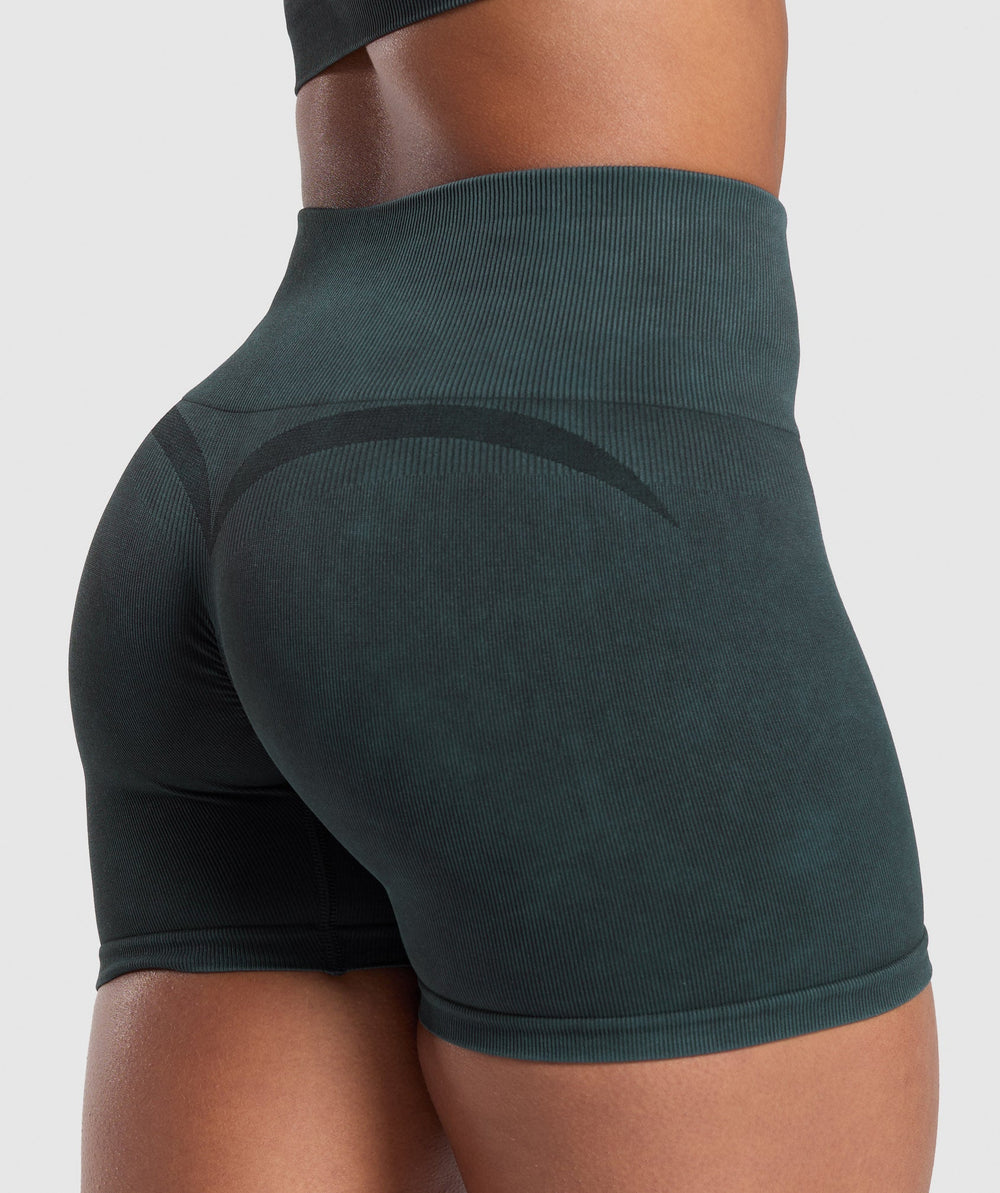 Gains Seamless Washed Shorts Black
