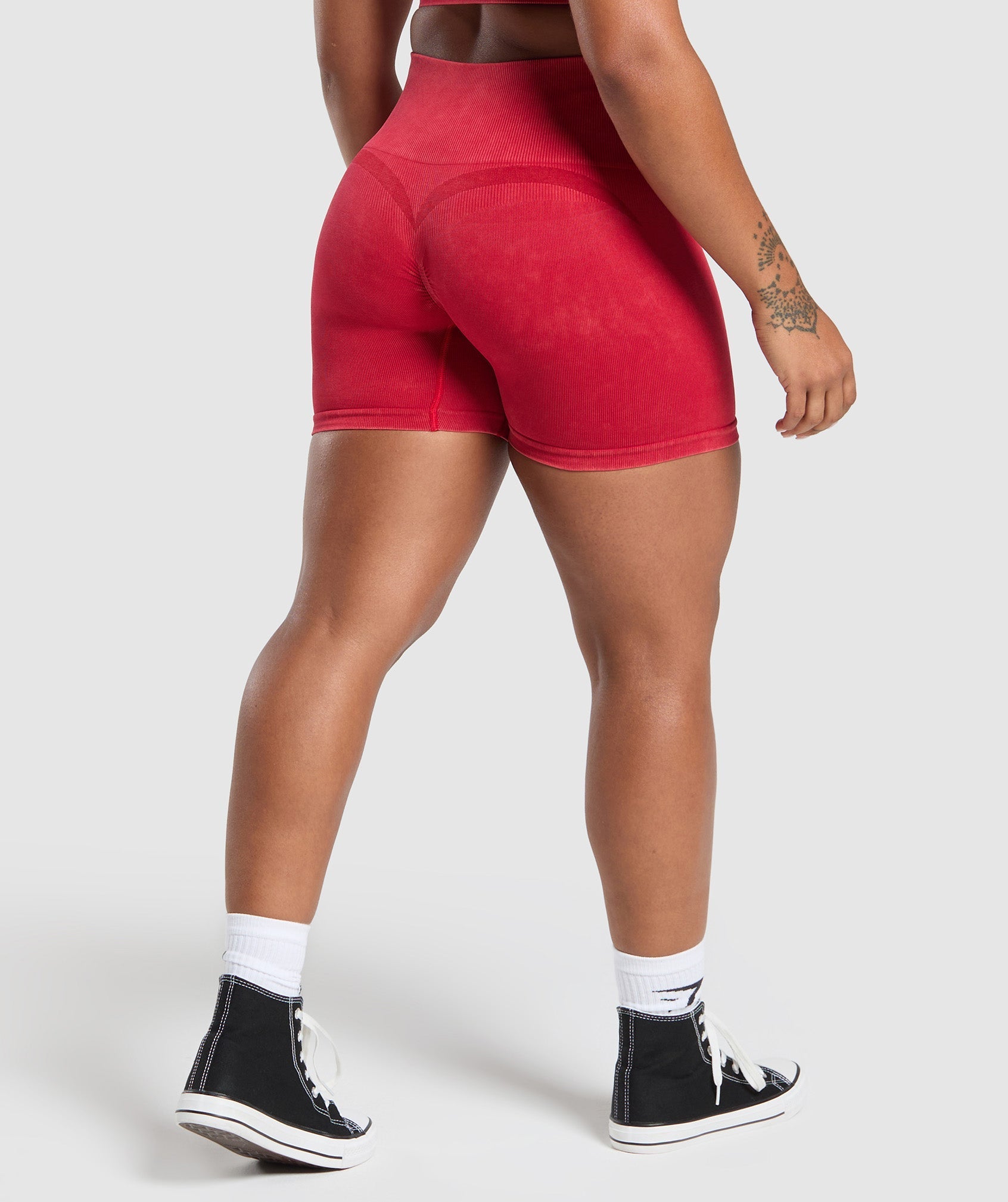 Gains Seamless Washed Shorts Carmine Red