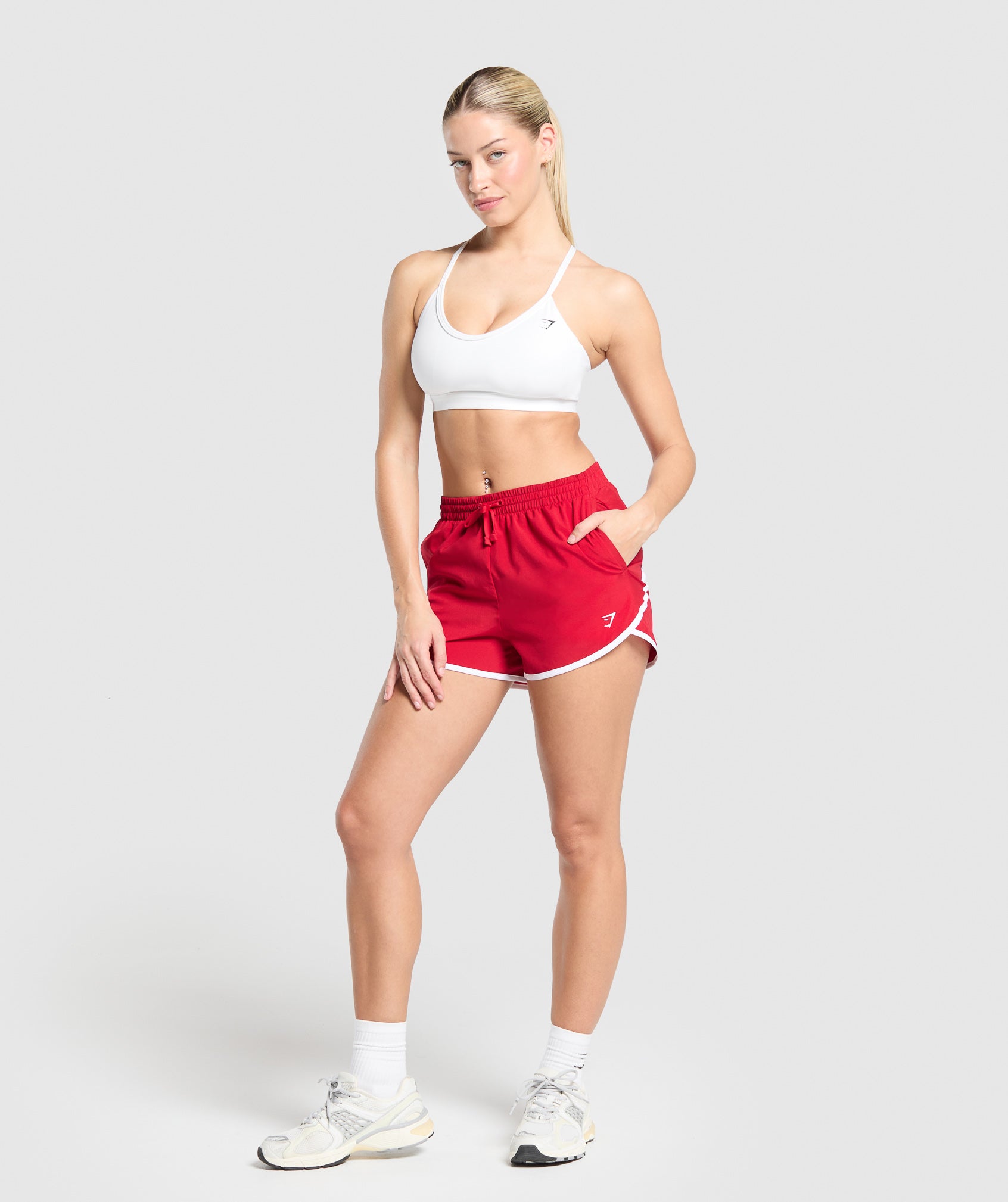Training Contrast Loose Shorts 2.5" Carmine Red