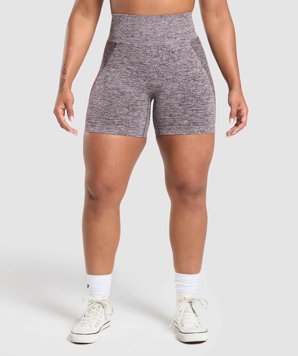 Flex Shorts Plum Brown/White Marl