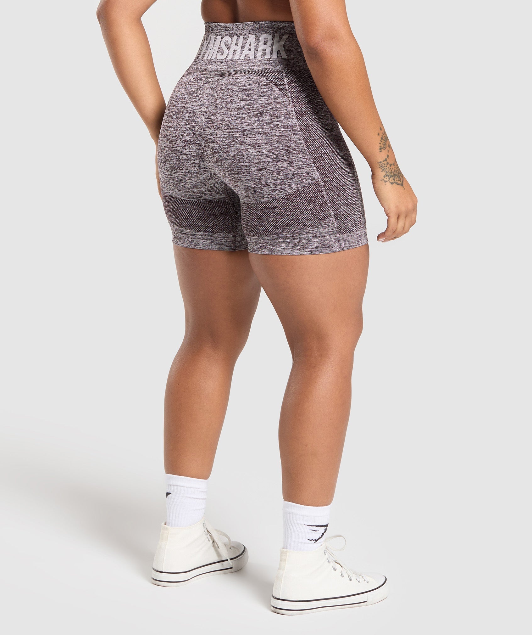 Flex Shorts Plum Brown/White Marl